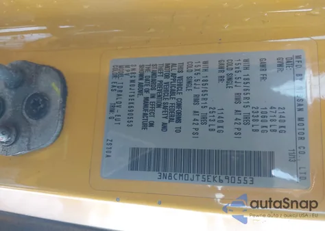 2014 Nissan Nv200 Taxi z USA, uszkodzony, nr VIN 3N8CM0JT5EK690553